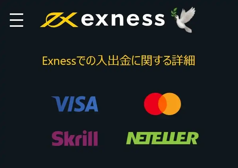 利用可能な Exness 入金方法